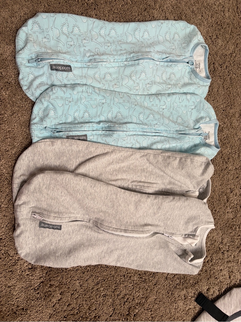 Swaddleme Baby Sleep Sack - Blue Dino & Heather Gray (4-Pack)